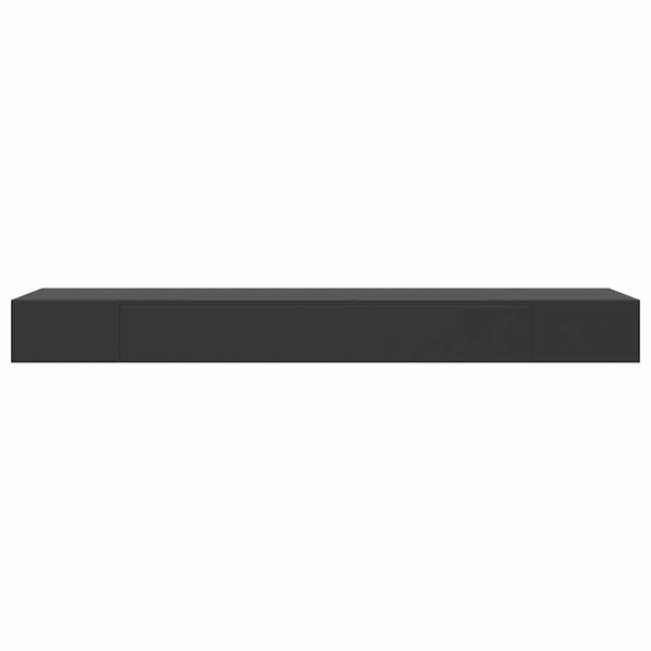 Schweberegal mit Schublade Schwarz 80x25x8 cm