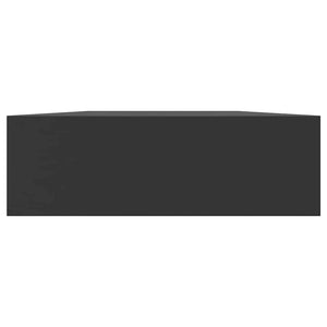 Schweberegal mit Schublade Schwarz 80x25x8 cm