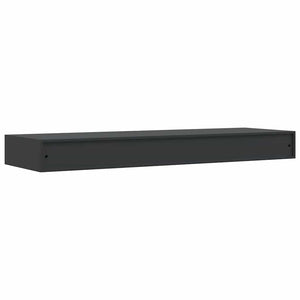 Schweberegal mit Schublade Schwarz 80x25x8 cm