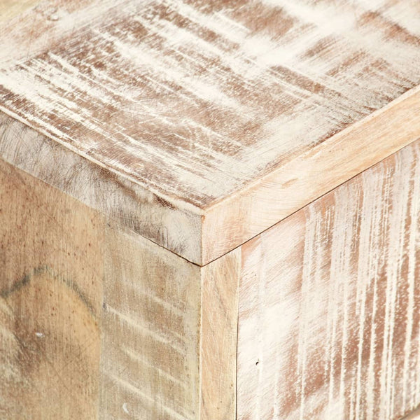 Couchtisch Weiß 117 × 50 × 30 cm Massivholz Akazie