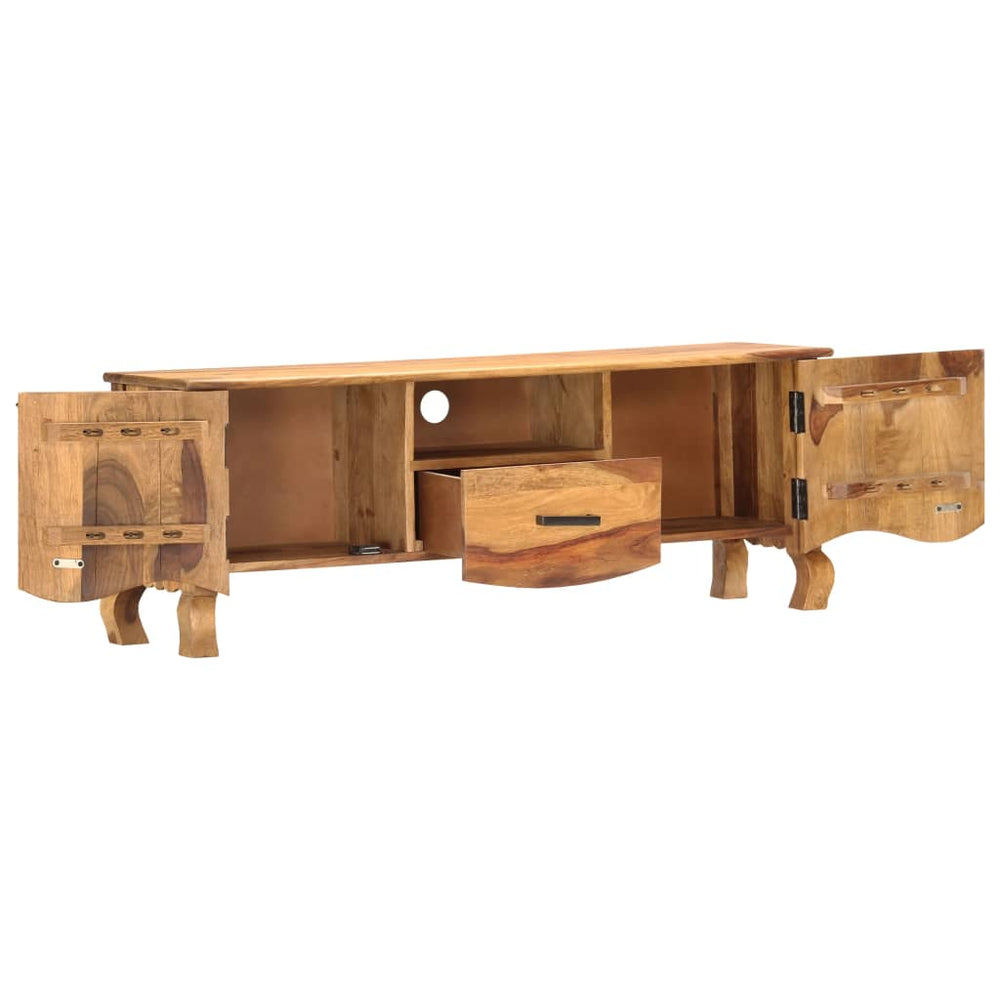 vidaXL Meuble TV 115x30x42 cm Bois massif