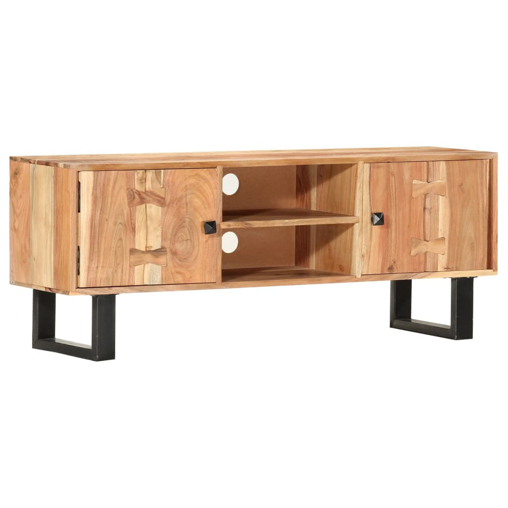 Meuble TV vidaXL 118 x 30 x 45 cm bois massif d'acacia