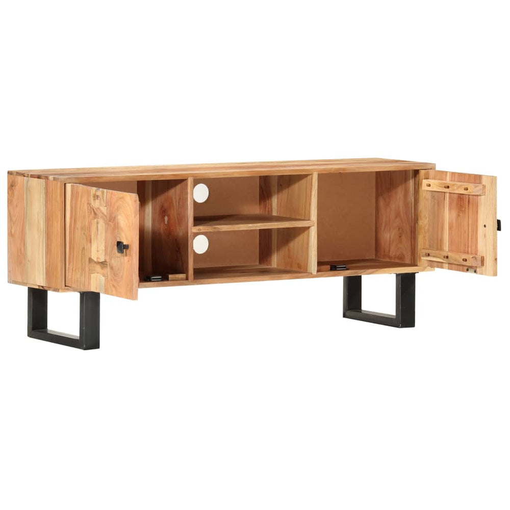 Meuble TV vidaXL 118 x 30 x 45 cm bois massif d'acacia