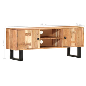 TV-Schrank 118 x 30 x 45 cm Massivholz Akazie