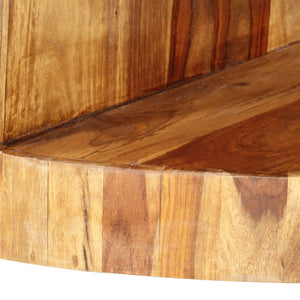 Couchtisch Rund 65×30 cm Massivholz Akazie