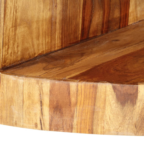 Couchtisch Rund 65×30 cm Massivholz Akazie