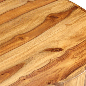 Couchtisch Rund 65×30 cm Massivholz Akazie