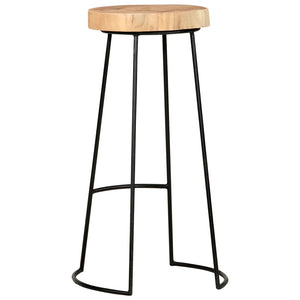 Barhocker 2 Stk. Massivholz Akazie