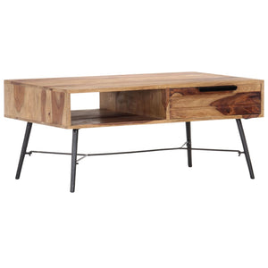 Couchtisch 88x55x40 cm Massivholz Akazie