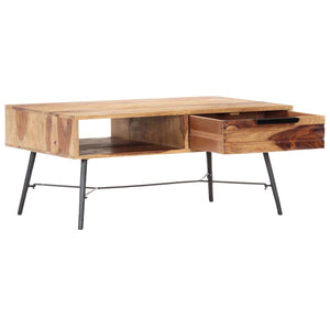 Couchtisch 88x55x40 cm Massivholz Akazie