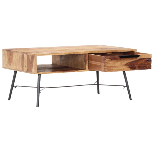 Couchtisch 88x55x40 cm Massivholz Akazie