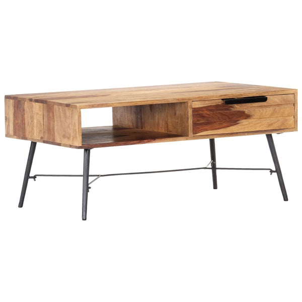 Couchtisch 88x55x40 cm Massivholz Akazie