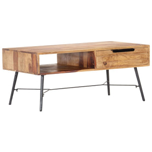 Couchtisch 88x55x40 cm Massivholz Akazie