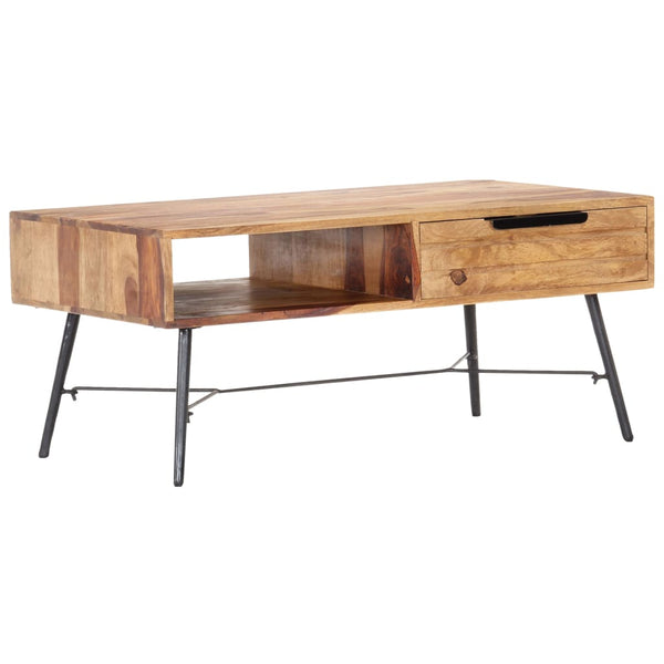 Couchtisch 88x55x40 cm Massivholz Akazie