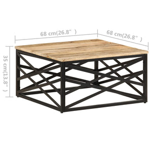 Couchtisch 68 x 68 x 35 cm Massivholz Mango