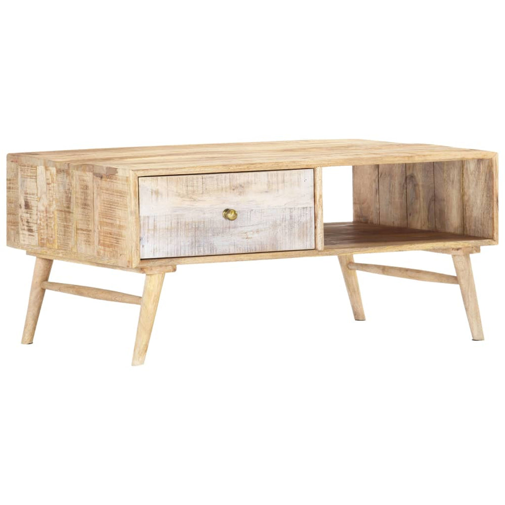 Couchtisch 88x60x40 cm Massivholz Mango