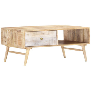 vidaXL Table basse 88x60x40 cm en manguier massif
