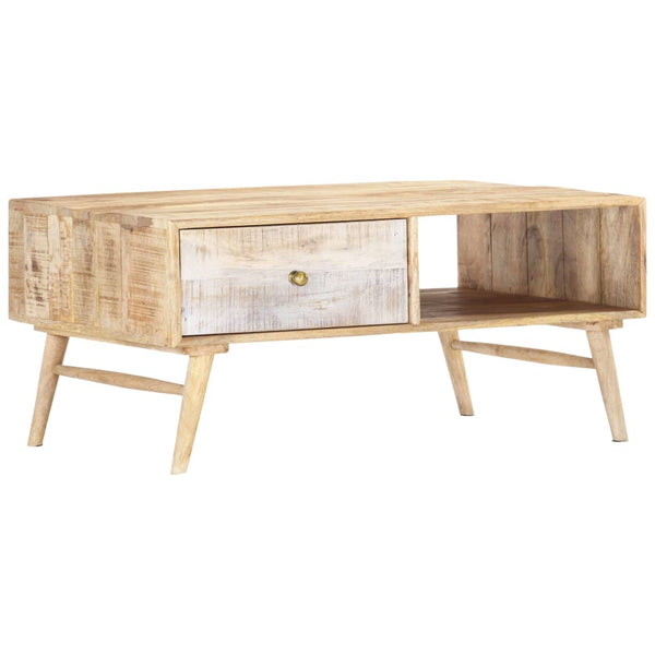 vidaXL Table basse 88x60x40 cm en manguier massif