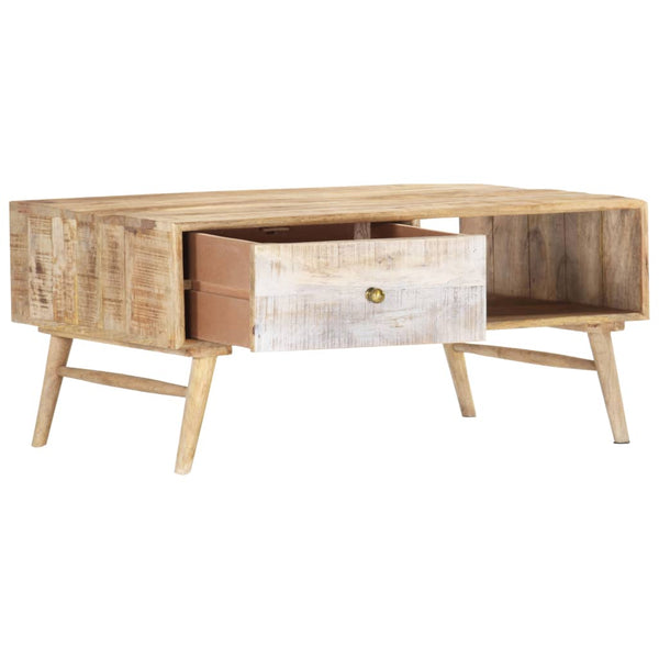 vidaXL Table basse 88x60x40 cm en manguier massif