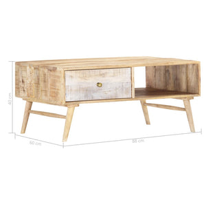 vidaXL Table basse 88x60x40 cm en manguier massif