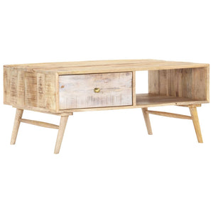 vidaXL Table basse 88x60x40 cm en manguier massif