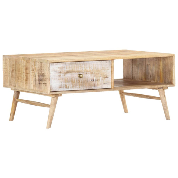 vidaXL Table basse 88x60x40 cm en manguier massif