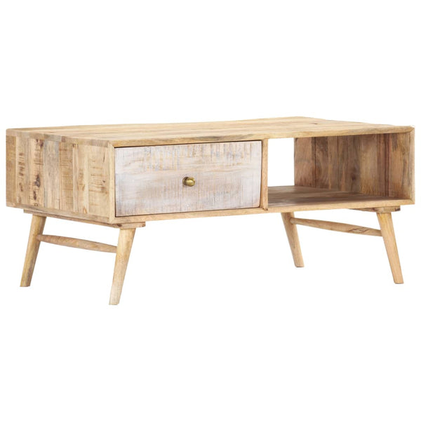 vidaXL Table basse 88x60x40 cm en manguier massif