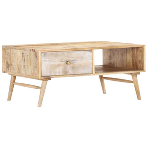 vidaXL Table basse 88x60x40 cm en manguier massif