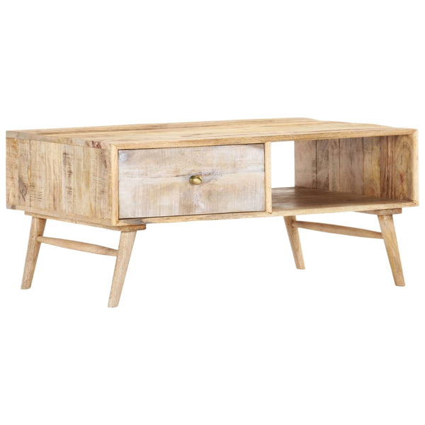 vidaXL Table basse 88x60x40 cm en manguier massif