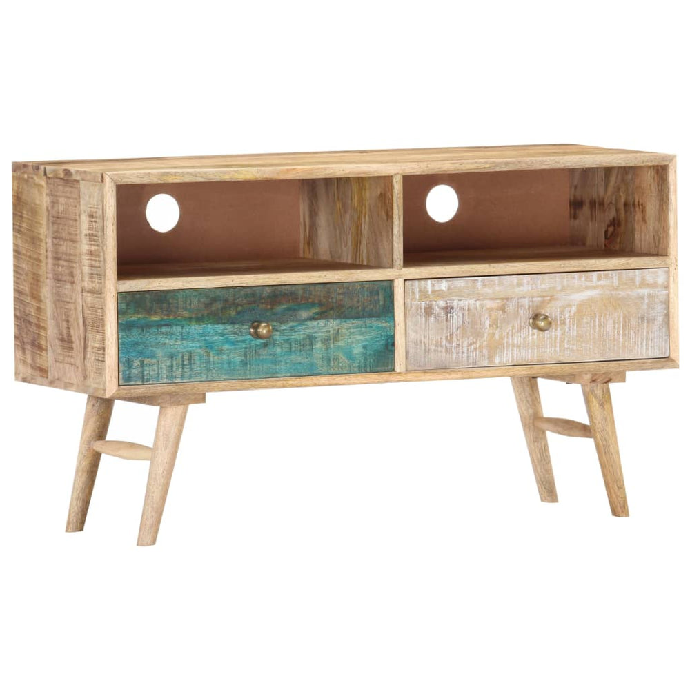 vidaXL Meuble TV 88 x 30 x 50 cm Bois de manguier massif