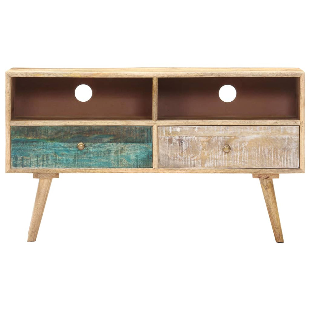 vidaXL Meuble TV 88 x 30 x 50 cm Bois de manguier massif