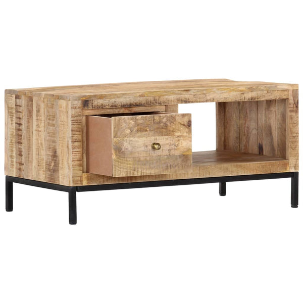 Couchtisch 88x50x42 cm Massivholz Mango