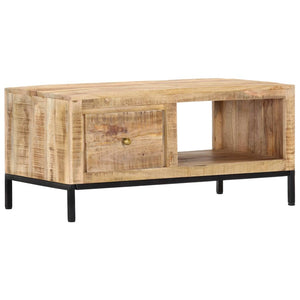 Couchtisch 88x50x42 cm Massivholz Mango