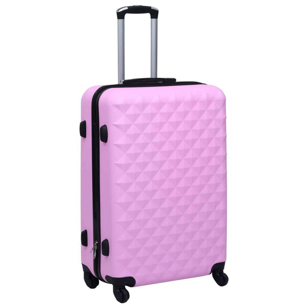 Rosa Hartschalen-Trolley-Set, 3-teilig