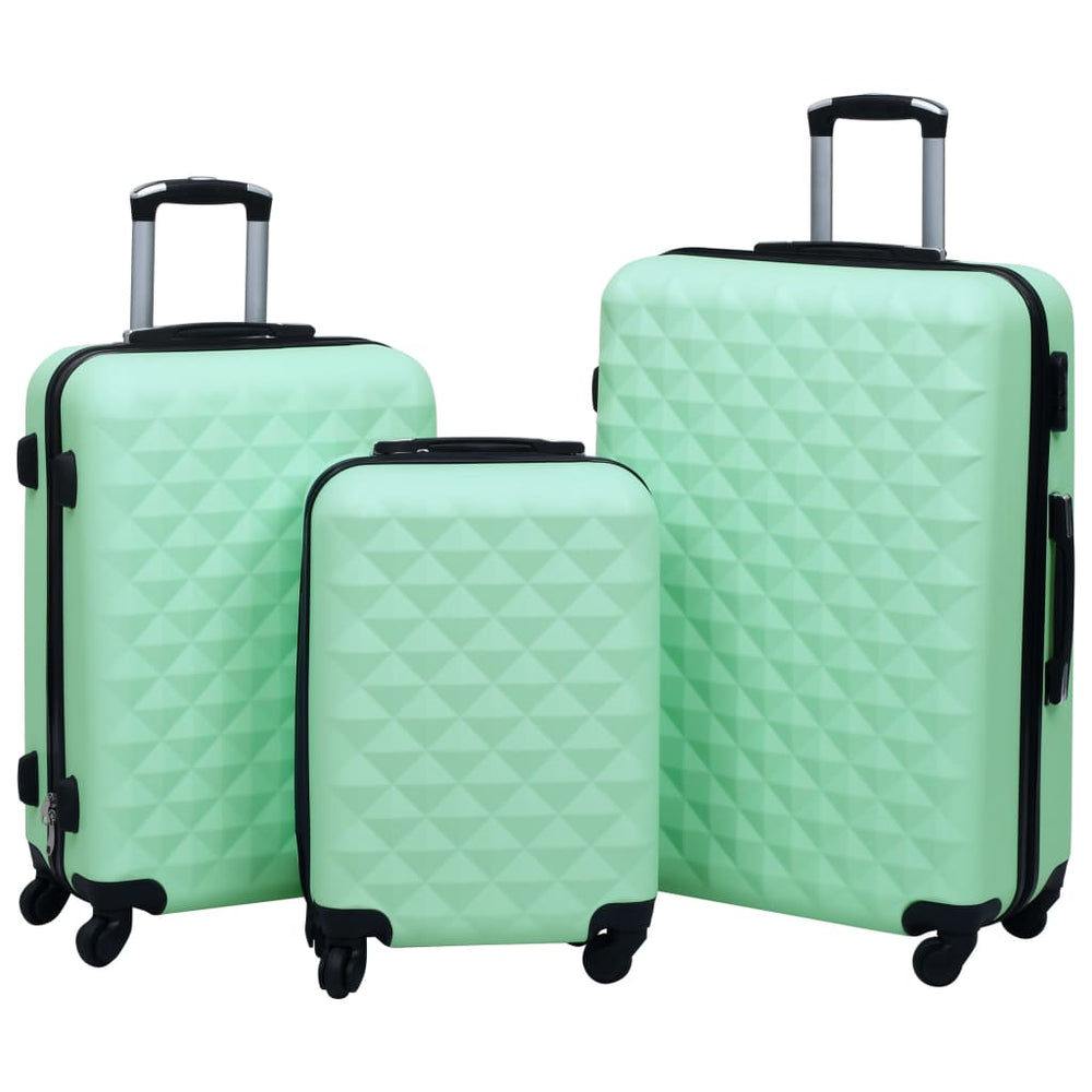 vidaXL Hardside Luggage Set 3 pcs Mint Green ABS