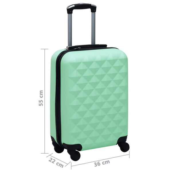 vidaXL Valise à coque rigide vert menthe ABS