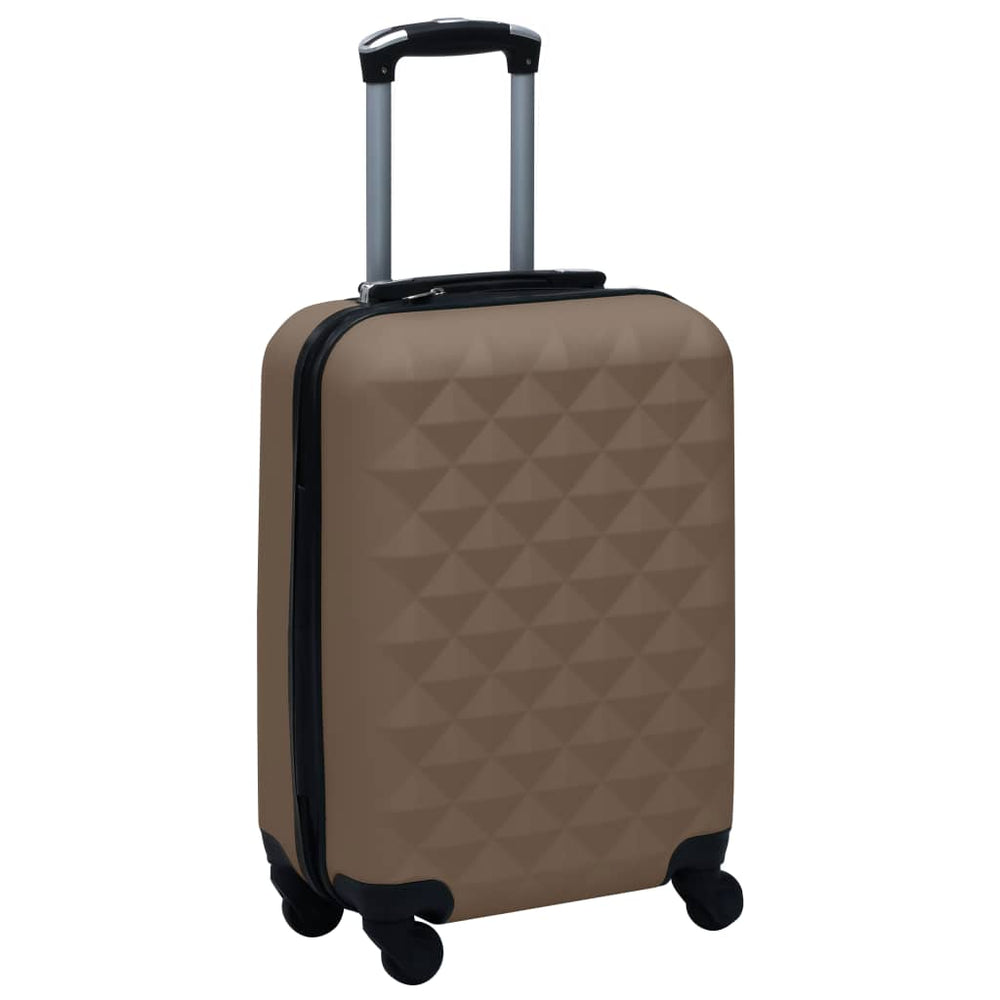 vidaXL Hard Shell Trolley Brown ABS