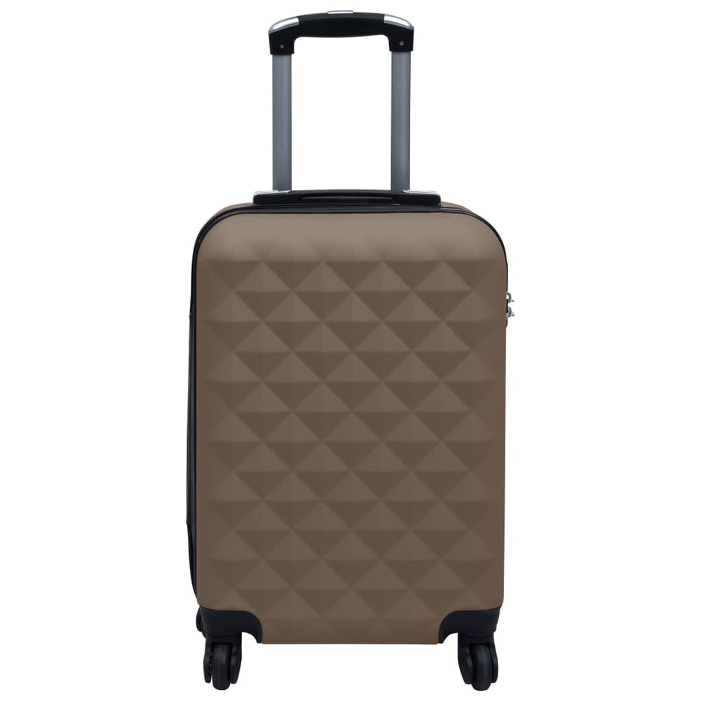 vidaXL Hard Shell Trolley Brown ABS