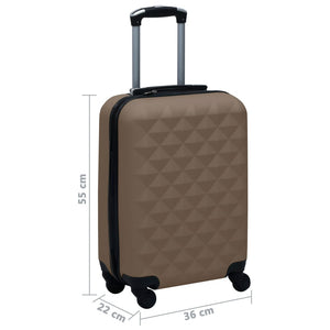 Brauner ABS Hartschalen-Trolley