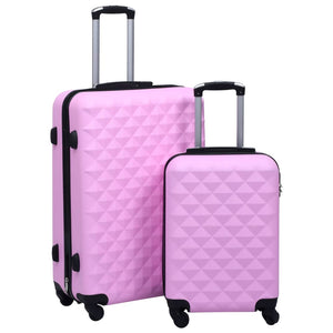 Rosa ABS Hartschalen Trolley Set - 2 Stück