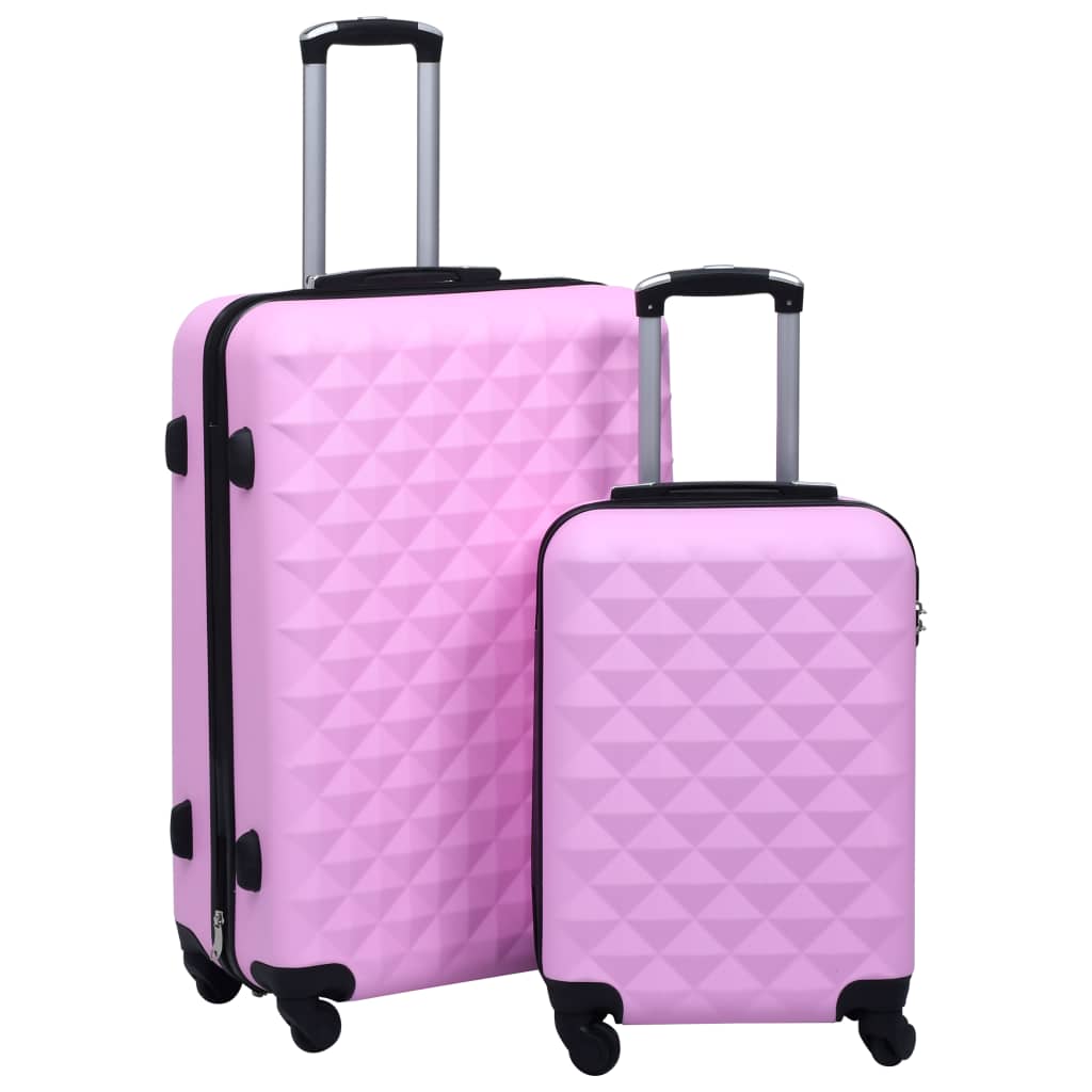 Rosa ABS Hartschalen Trolley Set - 2 Stück