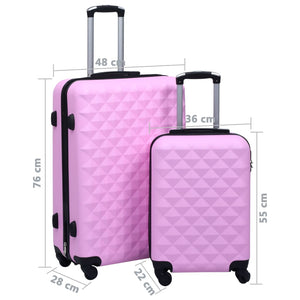 Rosa ABS Hartschalen Trolley Set - 2 Stück