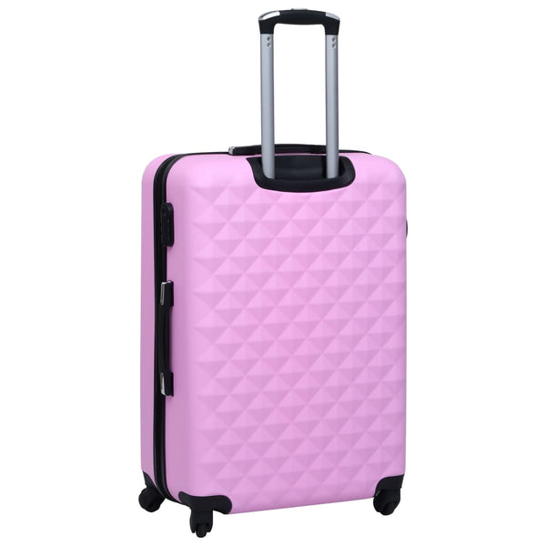 Rosa ABS Hartschalen Trolley Set - 2 Stück