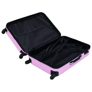 Rosa ABS Hartschalen Trolley Set - 2 Stück