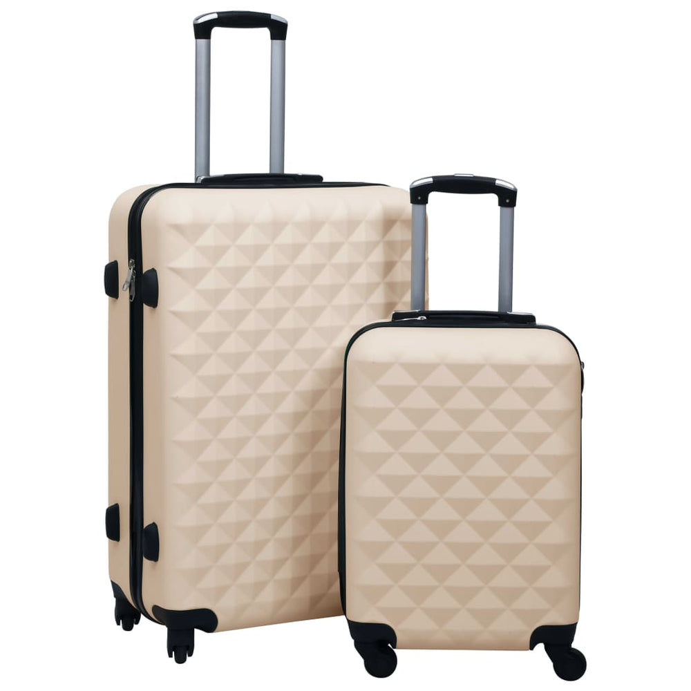 vidaXL Hardside Trolley Set 2 pcs. Golden ABS