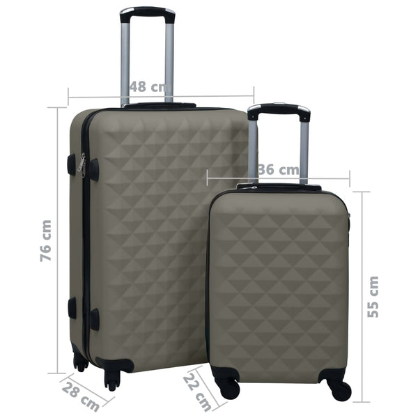 Hartschalen-Trolley Set Anthrazit - 2-teilig