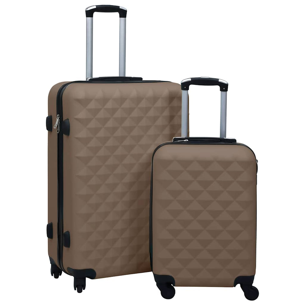vidaXL Hardside Luggage Set 2 pcs Brown ABS