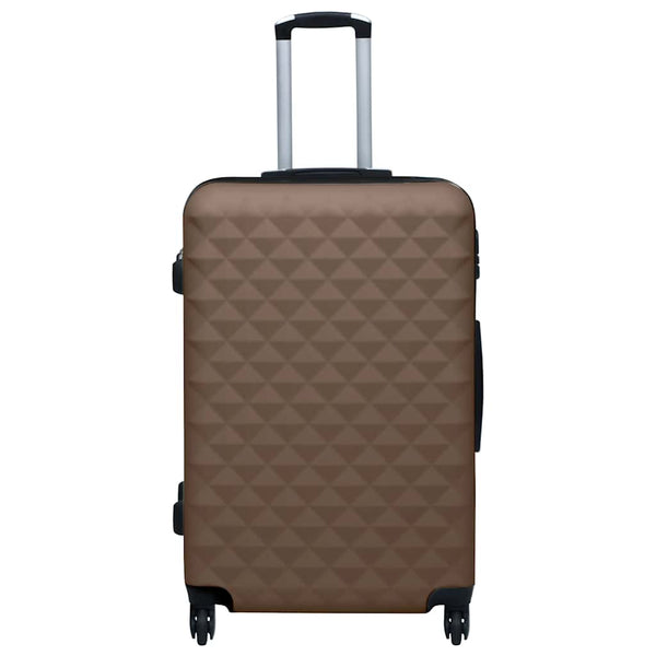 Hartschalen-Trolley-Set Braun ABS, 2-teilig