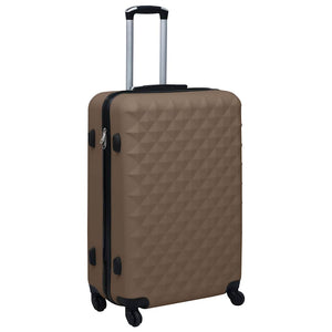 Hartschalen-Trolley-Set Braun ABS, 2-teilig