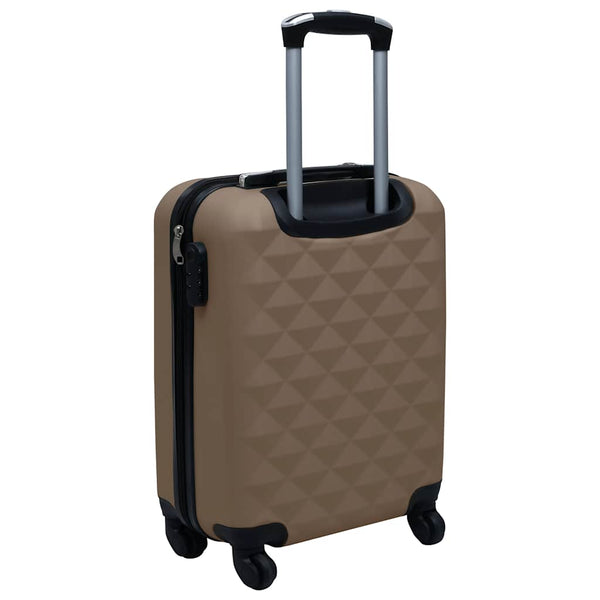 Hartschalen-Trolley-Set Braun ABS, 2-teilig